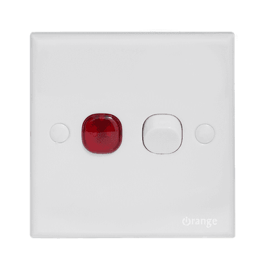 CASABLANCA 20Amp. Double Pole Switch with Neon + Earth Bar White