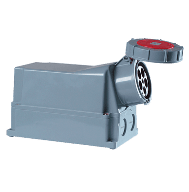 ATLANTIS CEE Series 125Amp. 400V IP67 3P+N+E Wall Mounted Socket 50/60Hz - 6h